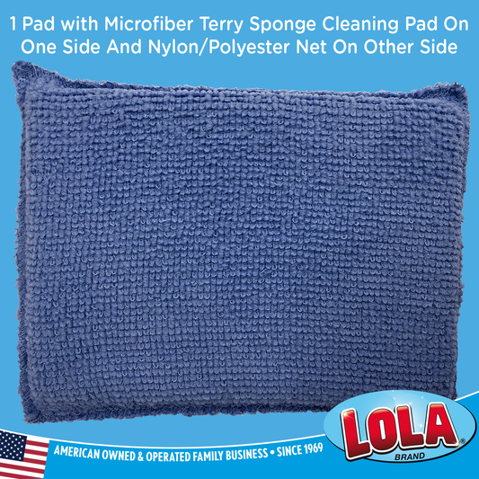Nylon Net & Terry Sponge 2-Way Cleaning Pad
