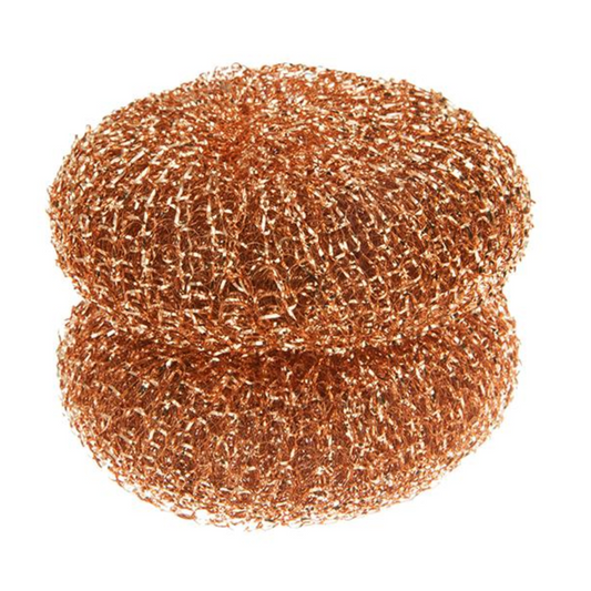 Copper Mesh Scourer - 2 pack, size 3.5" x 3.5" x 1.25", Heavy Duty