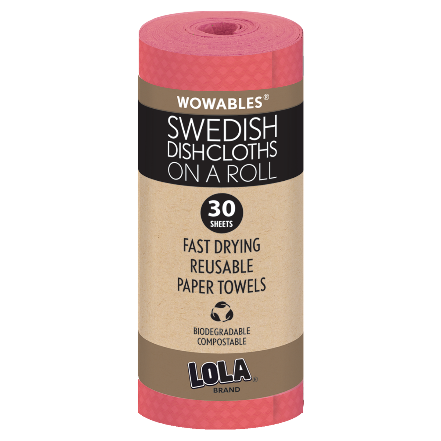 Swedish Dish Cloths "On a Roll", Reusable & Biodegradable Paper Towels