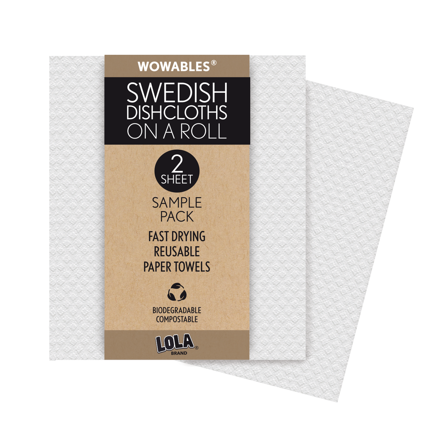 Swedish Dish Cloths "On a Roll", Reusable & Biodegradable Paper Towels
